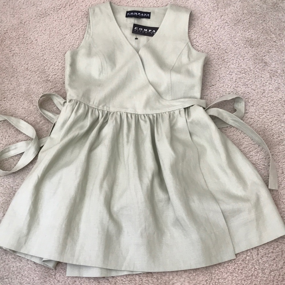 NWT Ellen Tracy Linen Wrap Dress
